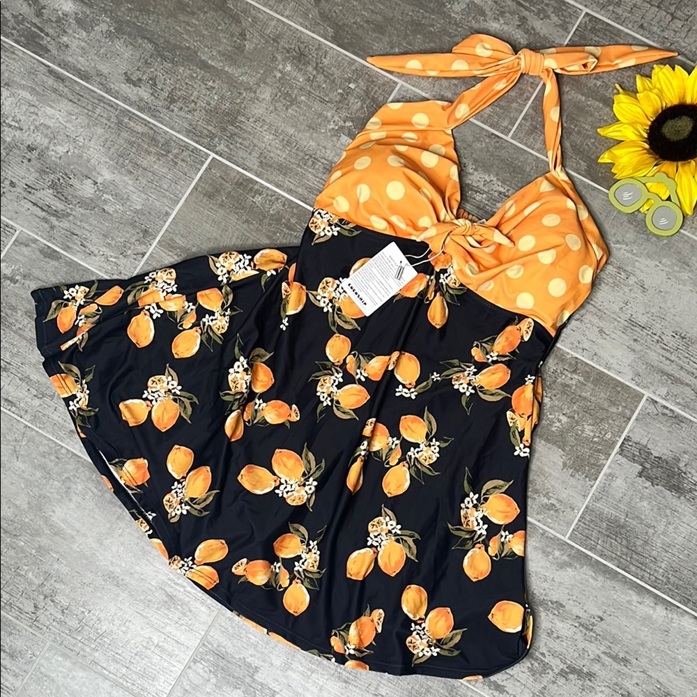 COCOSHIP Women’s Swimdress with Black Shorts